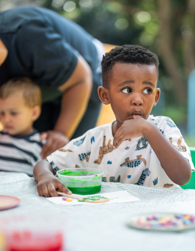 A colourful JoyJozi birthday party activity