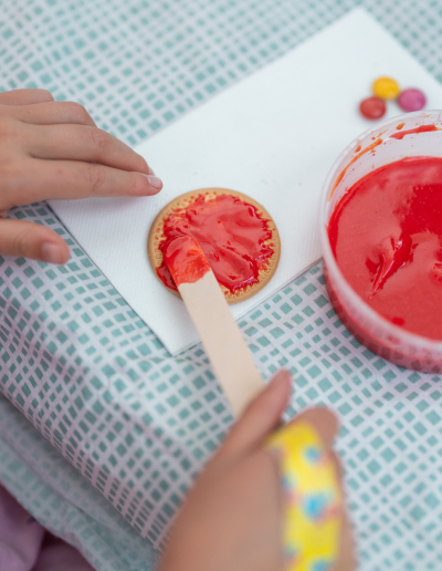 A hands-on creative activity at a JoyJozi party