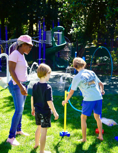 Children enjoying the JoyJozi garden and play area